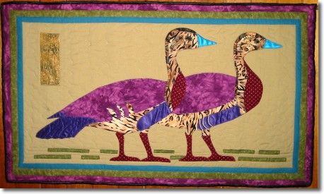 Egyptian geese (wallhanging)