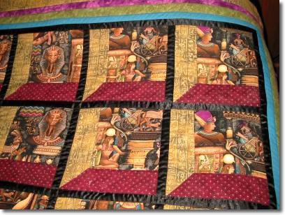 Eunice's quilt with Egyptian theme