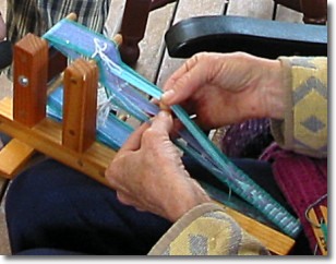 Gillian's pickup weave on inkle loom